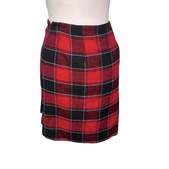 Talbots Plaid Faux Wrap Skirt - Picture 4 of 6